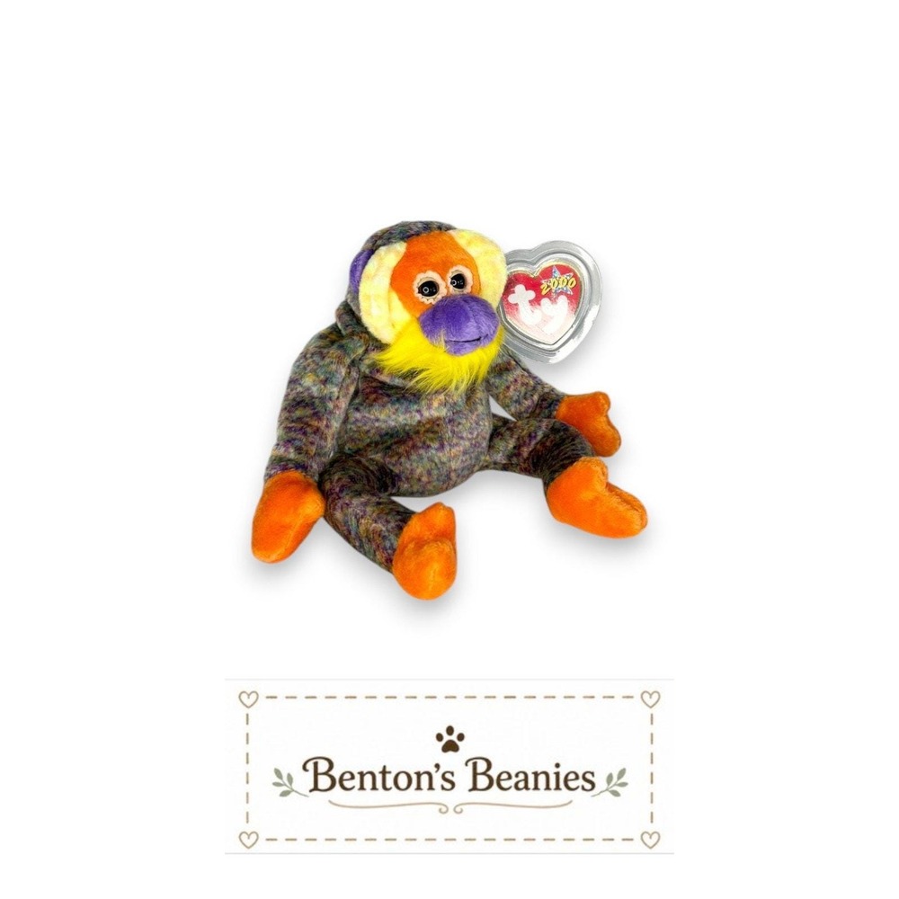 Bananas the Orangutan TY Beanie Baby | Mint Heart & Tush Tag - Picture 6 of 7